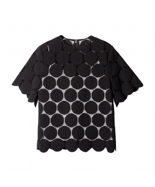 LE CIEL BLEU（ルシェルブルー）の「Big Dot Lace Tops（シャツ
