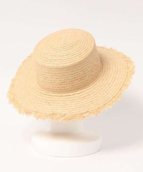 DouDou(ドゥドゥ)の「フリンジポークパイHAT(ハット・レディース・ベージュ・FREE)」の2枚目の写真