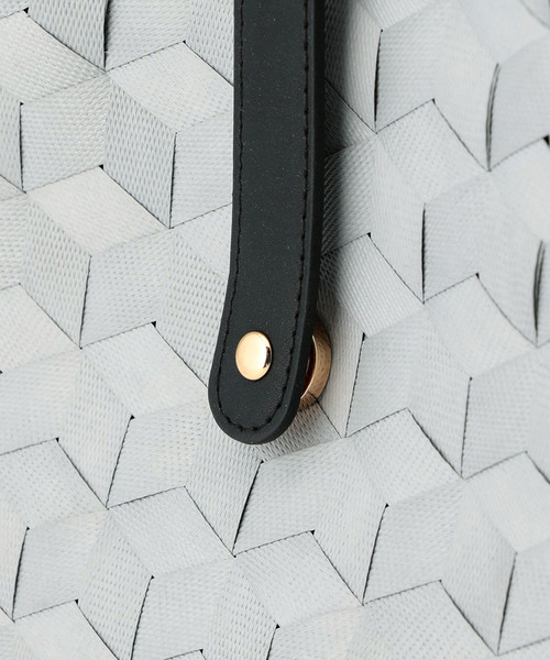 A/C DESIGN BY ALPHA CUBIC（エーシーデザインバイアルファキュービック）の「メルカドトートバック（トートバッグ・レディース・グレー/ネイビー・フリー）」の10枚目の写真