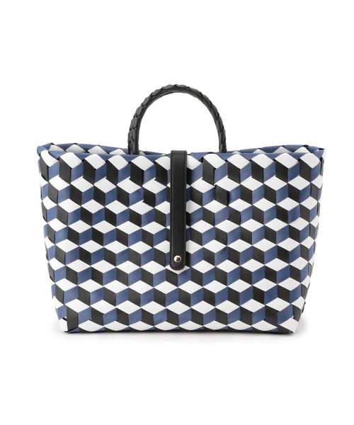 A/C DESIGN BY ALPHA CUBIC（エーシーデザインバイアルファキュービック）の「メルカドトートバック（トートバッグ・レディース・グレー/ネイビー・フリー）」の3枚目の写真