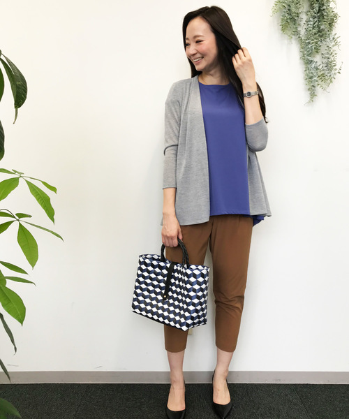 A/C DESIGN BY ALPHA CUBIC（エーシーデザインバイアルファキュービック）の「メルカドトートバック（トートバッグ・レディース・グレー/ネイビー・フリー）」の7枚目の写真