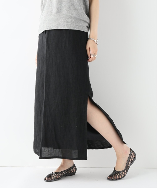 CITYSHOP(シティーショップ)の「リネンハイウエストスカート(スカート・レディース・ブラック・38/36)」の16枚目の写真