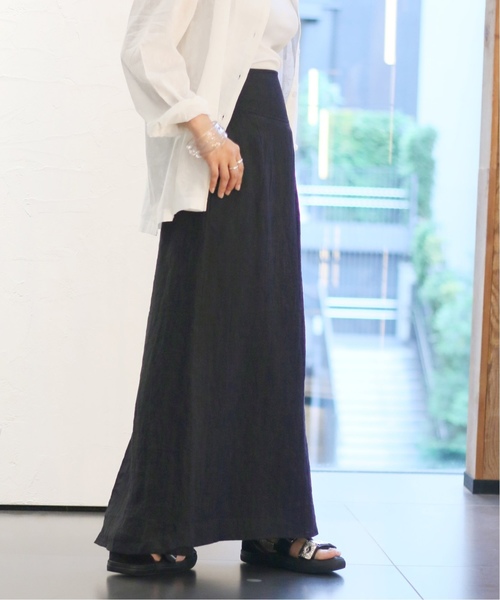CITYSHOP(シティーショップ)の「リネンハイウエストスカート(スカート・レディース・ブラック・38/36)」の17枚目の写真