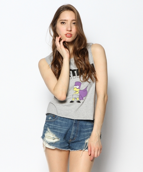 DANCE LB-03(ダンス エルビー・ゼロスリー)の「BARTMAN14 ノースリトップス(Tシャツ/カットソー・レディース・ホワイト系/グレー系/ブラック系・FREE)」の3枚目の写真