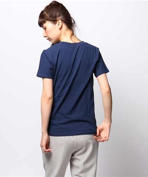 ROSE BUD(ローズバッド)の「LCTT-14197 V/N S/S PKT-T(Tシャツ/カットソー・レディース・ホワイト/ブラック/サンドベージュ/ネイビー・ONE SIZE)」の6枚目の写真