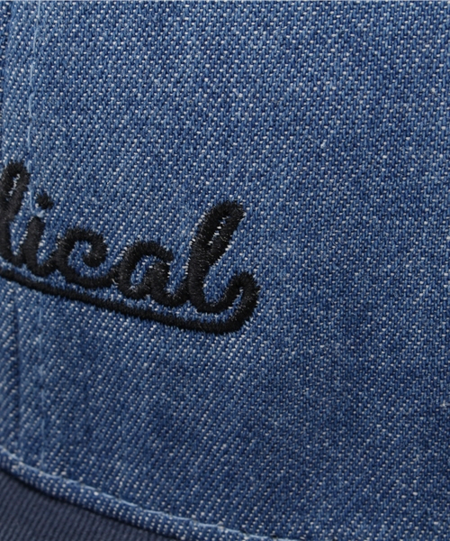 WEGO（ウィゴー）の「WEGO/デニムロゴBBキャップ（キャップ・メンズ・ホワイト/ネイビー/イエロー・FREE）」の5枚目の写真