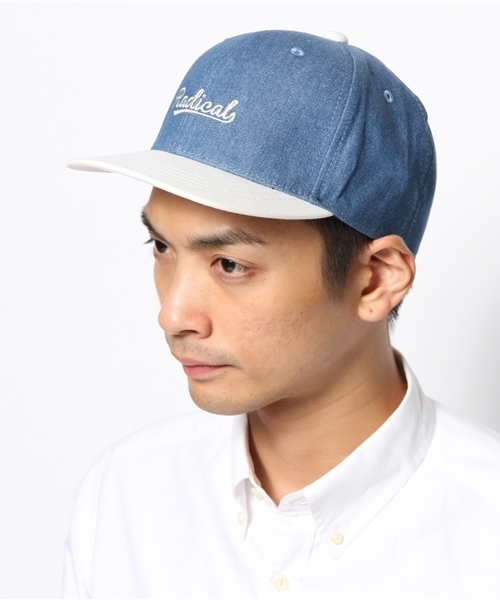 WEGO（ウィゴー）の「WEGO/デニムロゴBBキャップ（キャップ・メンズ・ホワイト/ネイビー/イエロー・FREE）」の8枚目の写真