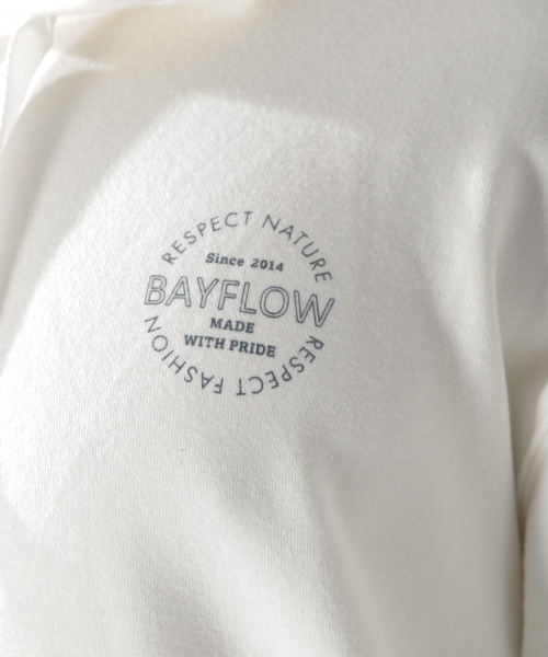 BAYFLOW（ベイフロー）の「30/10ウラケフードプルオーバー（パーカー・メンズ・ベージュ/ネイビー/オフホワイト/カーキ・MEDIUM/SMALL/LARGE）」の18枚目の写真