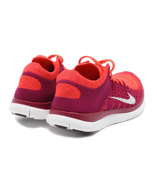 NIKE（ナイキ）の「ウィメンズ ナイキ フリー フライニット WMNS NIKE FREE 4.0 FLYKNIT 631050-616（スニーカー・レディース・レッド・24.5cm/24cm/23.5cm/23cm）」の3枚目の写真