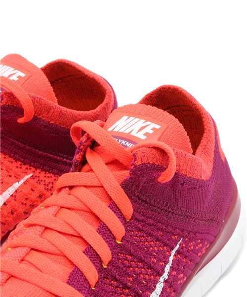 NIKE（ナイキ）の「ウィメンズ ナイキ フリー フライニット WMNS NIKE FREE 4.0 FLYKNIT 631050-616（スニーカー・レディース・レッド・24.5cm/24cm/23.5cm/23cm）」の8枚目の写真