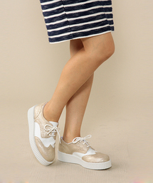 ROSE BUD | (PINK SHOES)304 PELLE/GREASE WING TIP SNEAKER(スニーカー)