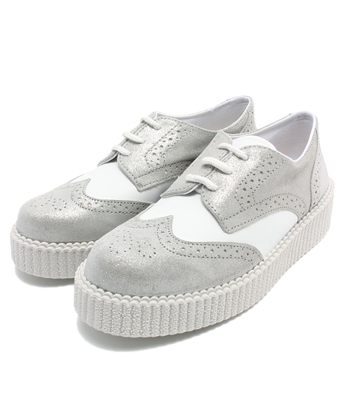 ROSE BUD（ローズバッド）の「(PINK SHOES)304 PELLE/GREASE WING TIP SNEAKER（スニーカー・レディース・シルバー/ゴールド・39/37/36/38）」の11枚目の写真