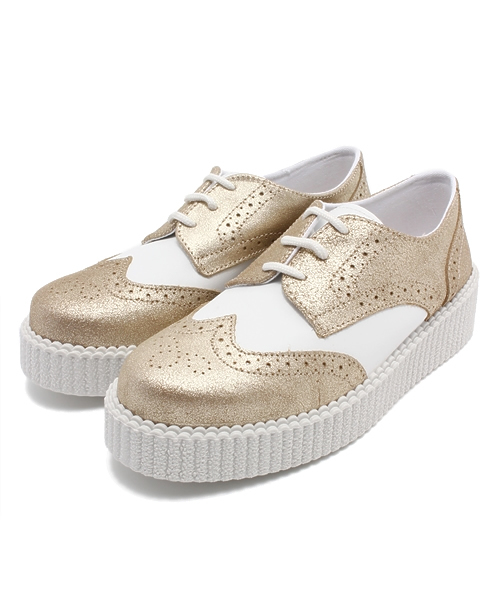 ROSE BUD（ローズバッド）の「(PINK SHOES)304 PELLE/GREASE WING TIP SNEAKER（スニーカー・レディース・シルバー/ゴールド・39/37/36/38）」の10枚目の写真