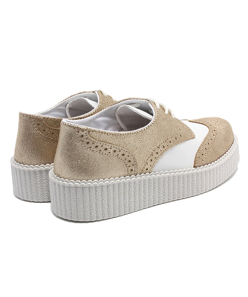 ROSE BUD（ローズバッド）の「(PINK SHOES)304 PELLE/GREASE WING TIP SNEAKER（スニーカー・レディース・シルバー/ゴールド・39/37/36/38）」の7枚目の写真