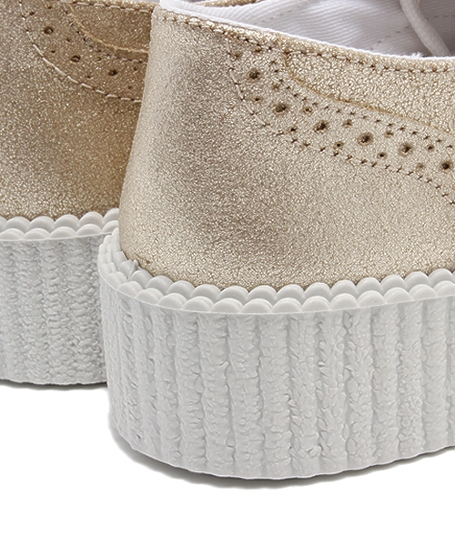 ROSE BUD（ローズバッド）の「(PINK SHOES)304 PELLE/GREASE WING TIP SNEAKER（スニーカー・レディース・シルバー/ゴールド・39/37/36/38）」の4枚目の写真