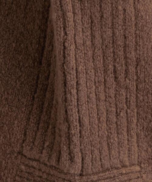 green label relaxing（グリーンレーベルリラクシング）の「CFC スソ ラウンド ハイネック プルオーバー ニット（ニット/セーター・レディース・ライム/ブラウン/オフホワイト・FREE）」の7枚目の写真