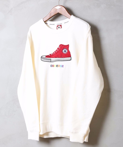 CONVERSE(コンバース)の「【CONVERSE/コンバース】サガラ刺繍クルートレーナー スウェット(スウェット・メンズ・ホワイト/ブラック/ライトグリーン/ベージュ・MEDIUM/LARGE/X-LARGE)」の15枚目の写真