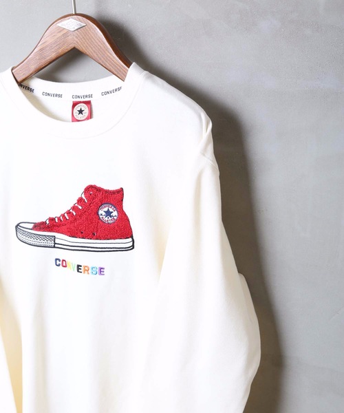CONVERSE(コンバース)の「【CONVERSE/コンバース】サガラ刺繍クルートレーナー スウェット(スウェット・メンズ・ホワイト/ブラック/ライトグリーン/ベージュ・MEDIUM/LARGE/X-LARGE)」の14枚目の写真