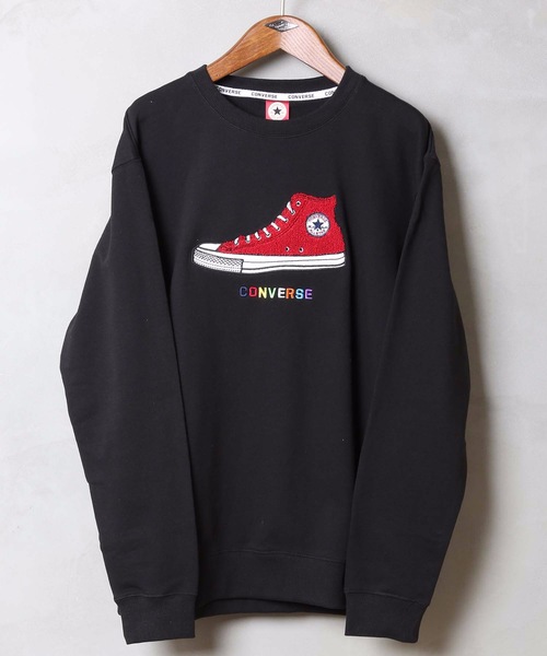 CONVERSE(コンバース)の「【CONVERSE/コンバース】サガラ刺繍クルートレーナー スウェット(スウェット・メンズ・ホワイト/ブラック/ライトグリーン/ベージュ・MEDIUM/LARGE/X-LARGE)」の5枚目の写真