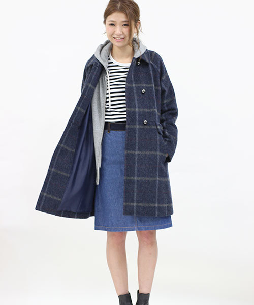 ELFORBR（エルフォーブル）の「【Oggi9月号掲載】天竺ボーダーロングスリーブTシャツ（Tシャツ/カットソー・レディース・ブラック/ブラック×ホワイト・MEDIUM）」の2枚目の写真