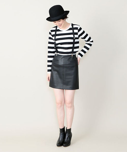 ELFORBR（エルフォーブル）の「【Oggi9月号掲載】天竺ボーダーロングスリーブTシャツ（Tシャツ/カットソー・レディース・ブラック/ブラック×ホワイト・MEDIUM）」の3枚目の写真