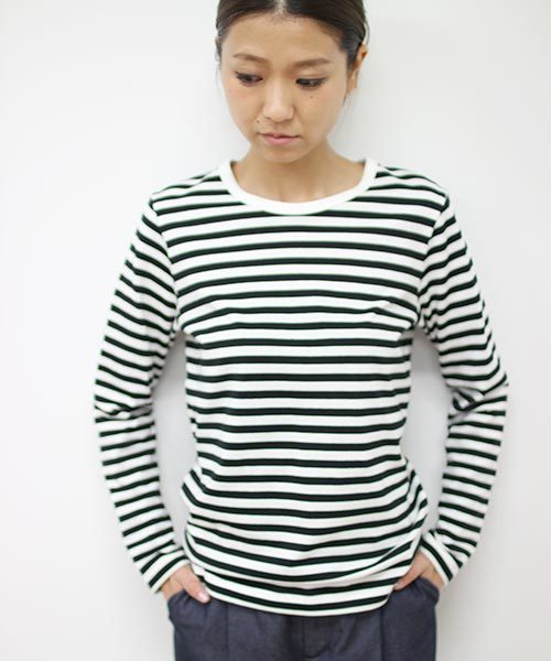 ELFORBR（エルフォーブル）の「【Oggi9月号掲載】天竺ボーダーロングスリーブTシャツ（Tシャツ/カットソー・レディース・ブラック/ブラック×ホワイト・MEDIUM）」の8枚目の写真
