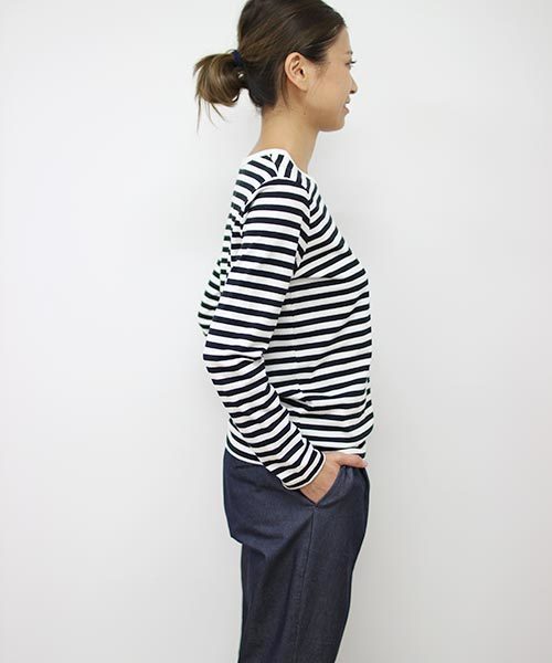 ELFORBR（エルフォーブル）の「【Oggi9月号掲載】天竺ボーダーロングスリーブTシャツ（Tシャツ/カットソー・レディース・ブラック/ブラック×ホワイト・MEDIUM）」の10枚目の写真