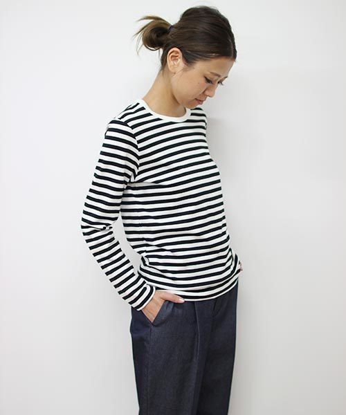 ELFORBR（エルフォーブル）の「【Oggi9月号掲載】天竺ボーダーロングスリーブTシャツ（Tシャツ/カットソー・レディース・ブラック/ブラック×ホワイト・MEDIUM）」の11枚目の写真