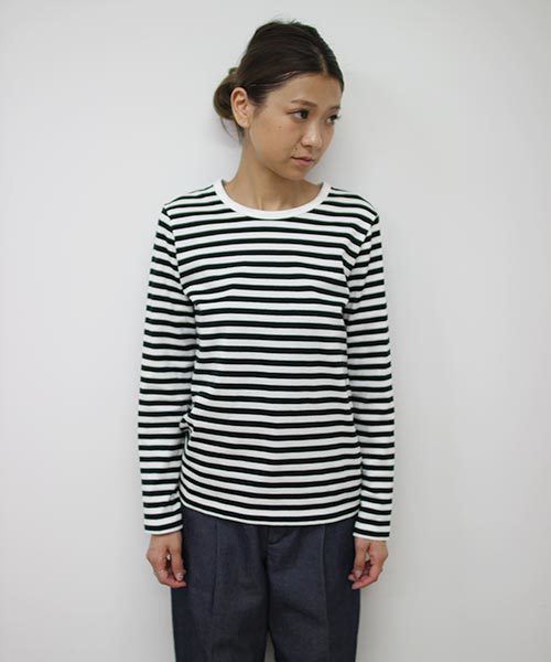 ELFORBR（エルフォーブル）の「【Oggi9月号掲載】天竺ボーダーロングスリーブTシャツ（Tシャツ/カットソー・レディース・ブラック/ブラック×ホワイト・MEDIUM）」の12枚目の写真