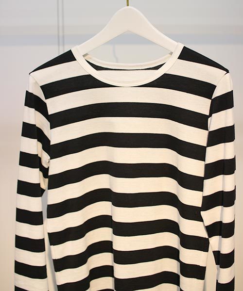 ELFORBR（エルフォーブル）の「【Oggi9月号掲載】天竺ボーダーロングスリーブTシャツ（Tシャツ/カットソー・レディース・ブラック/ブラック×ホワイト・MEDIUM）」の6枚目の写真