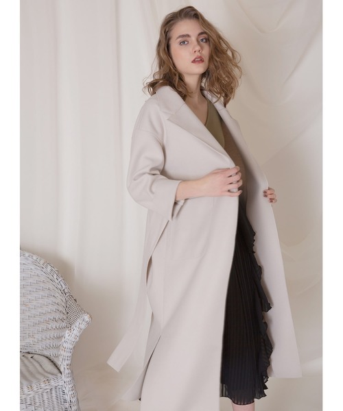 ミエリインヴァリアント　リバータッチカットオフコート　新品　グレージュ ミエリインヴァリアント リバータッチカットオフコート 新品