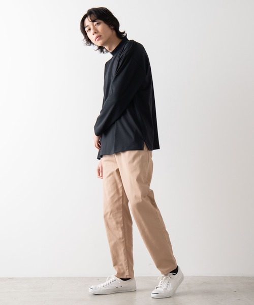 WEGO（ウィゴー）の「WEGO/モックネックポンチビッグシルエットプルオーバー（Tシャツ/カットソー・メンズ・ホワイト/ホワイト系その他5/ブラック・MEDIUM/LARGE）」の11枚目の写真