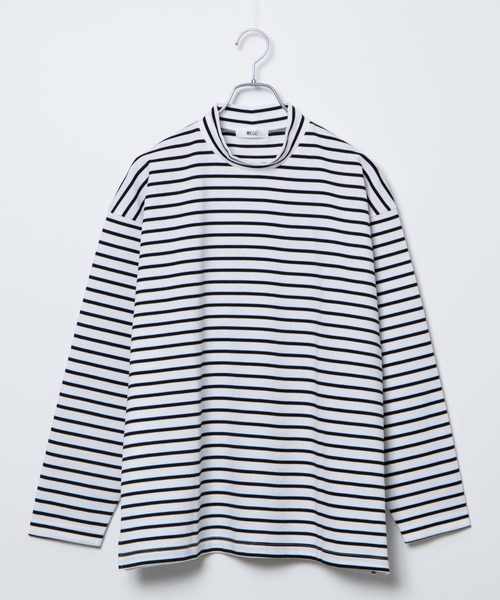 WEGO（ウィゴー）の「WEGO/モックネックポンチビッグシルエットプルオーバー（Tシャツ/カットソー・メンズ・ホワイト/ホワイト系その他5/ブラック・MEDIUM/LARGE）」の21枚目の写真