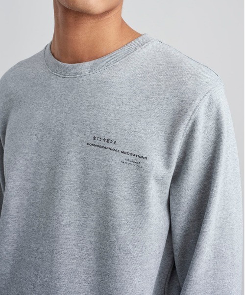 Saturdays NYC(サタデーズ ニューヨークシティ )の「Bowery Cosmo Crew Sweatshirt(スウェット・メンズ・グレー/ブルー・XL/XS/S/M/L)」の3枚目の写真