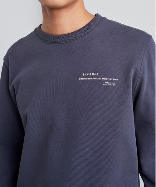 Saturdays NYC(サタデーズ ニューヨークシティ )の「Bowery Cosmo Crew Sweatshirt(スウェット・メンズ・グレー/ブルー・XL/XS/S/M/L)」の6枚目の写真