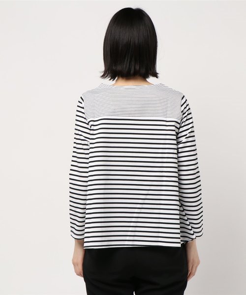 RAW FUDGE（ローファッジ）の「ランダムボーダー切替プルオーバー（Tシャツ/カットソー・レディース・ブラック/キャメル・M）」の19枚目の写真