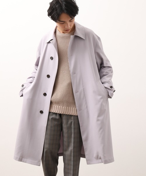 JUNRED（ジュンレッド）の「ライトオーバーステンカラーコート（ステンカラーコート・メンズ・ライトグレー/ベージュ系その他・M/L）」の2枚目の写真