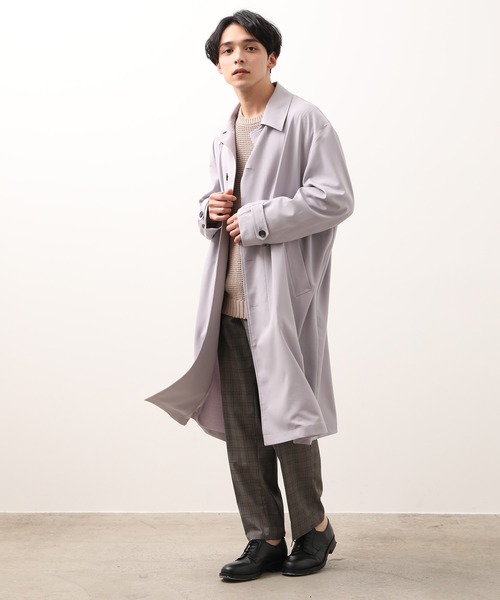 JUNRED（ジュンレッド）の「ライトオーバーステンカラーコート（ステンカラーコート・メンズ・ライトグレー/ベージュ系その他・M/L）」の3枚目の写真