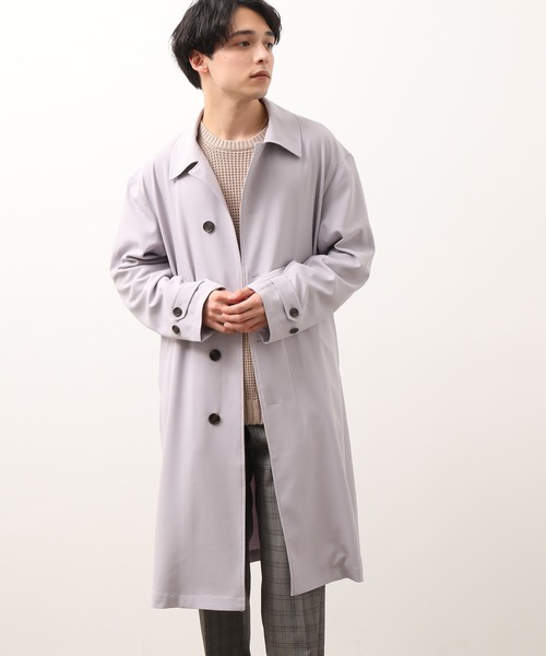 JUNRED（ジュンレッド）の「ライトオーバーステンカラーコート（ステンカラーコート・メンズ・ライトグレー/ベージュ系その他・M/L）」の4枚目の写真