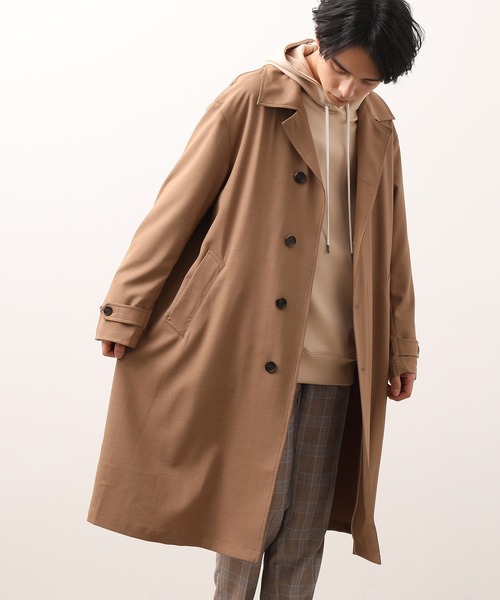 JUNRED（ジュンレッド）の「ライトオーバーステンカラーコート（ステンカラーコート・メンズ・ライトグレー/ベージュ系その他・M/L）」の11枚目の写真