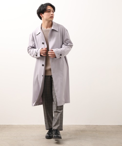 JUNRED（ジュンレッド）の「ライトオーバーステンカラーコート（ステンカラーコート・メンズ・ライトグレー/ベージュ系その他・M/L）」の12枚目の写真