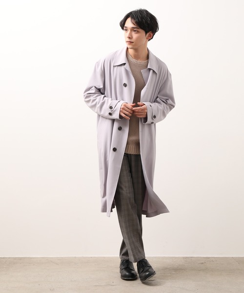 JUNRED（ジュンレッド）の「ライトオーバーステンカラーコート（ステンカラーコート・メンズ・ライトグレー/ベージュ系その他・M/L）」の13枚目の写真