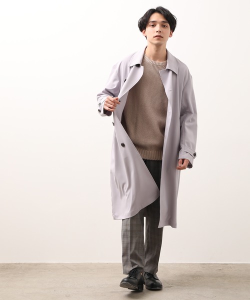 JUNRED（ジュンレッド）の「ライトオーバーステンカラーコート（ステンカラーコート・メンズ・ライトグレー/ベージュ系その他・M/L）」の8枚目の写真