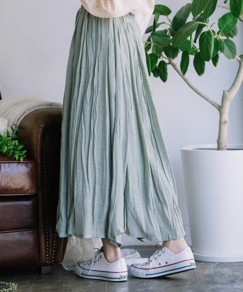 Mysa&Liina(ミーサリーナ)の「スラブフレアスカート(スカート・レディース・ネイビー/ピンク/ミント/グレイッシュベージュ・M)」の22枚目の写真