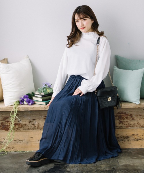 Mysa&Liina(ミーサリーナ)の「スラブフレアスカート(スカート・レディース・ネイビー/ピンク/ミント/グレイッシュベージュ・M)」の19枚目の写真