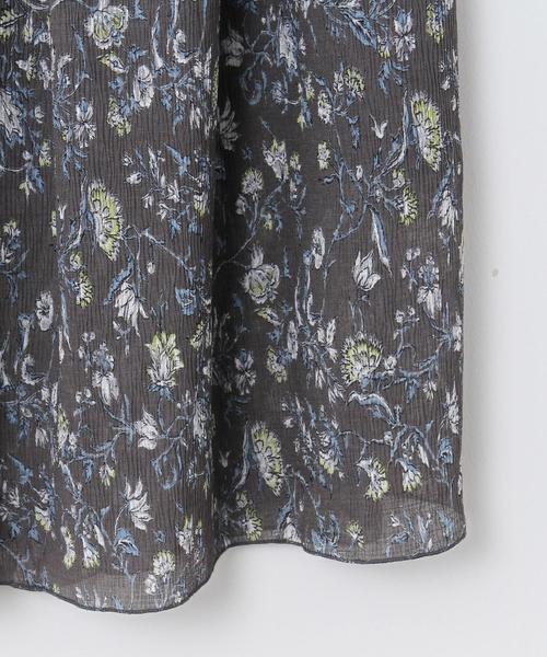 coen（コーエン）の「楊柳フラワープリントスカート（スカート・レディース・オフホワイト/ダークグレー・FREE）」の8枚目の写真