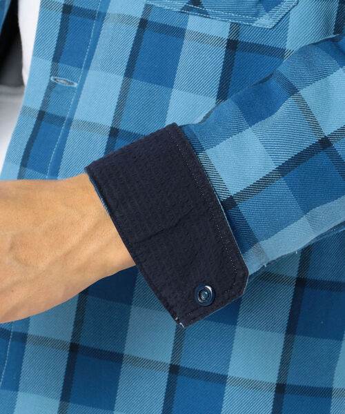 GLOSTER(グロスター)の「ブロックチェック CPO シャツブルゾン(シャツ/ブラウス・メンズ・グリーン系その他/ブルー系その他/ホワイト系その他・XL/L/M/S)」の19枚目の写真
