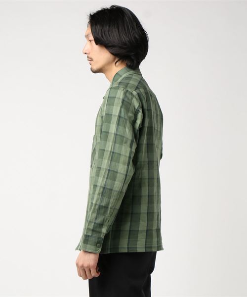 GLOSTER(グロスター)の「ブロックチェック CPO シャツブルゾン(シャツ/ブラウス・メンズ・グリーン系その他/ブルー系その他/ホワイト系その他・XL/L/M/S)」の4枚目の写真