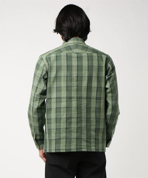 GLOSTER(グロスター)の「ブロックチェック CPO シャツブルゾン(シャツ/ブラウス・メンズ・グリーン系その他/ブルー系その他/ホワイト系その他・XL/L/M/S)」の6枚目の写真