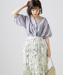 natural couture | シアーカルゼギャザーブラウス(シャツ/ブラウス)